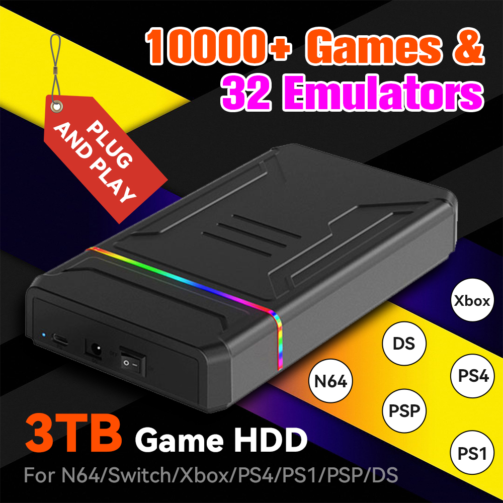 Retro Gaming Hard Drive - Disco duro externo de 3TB para