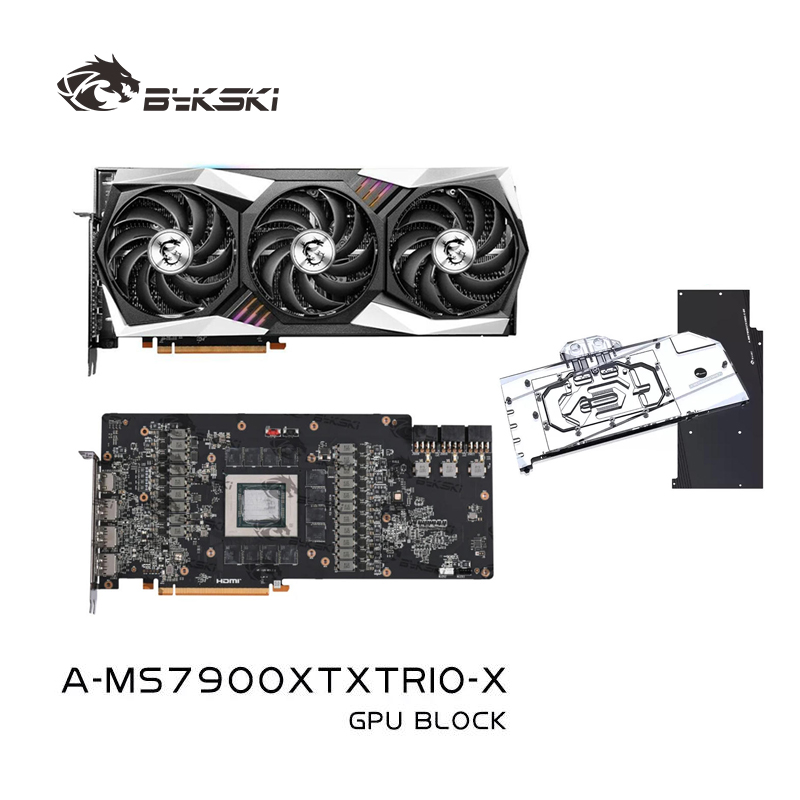 Amd Vga Rx 7900 Xtx - Bykski A-MS7900XTXTRIO-X bloque de agua uso