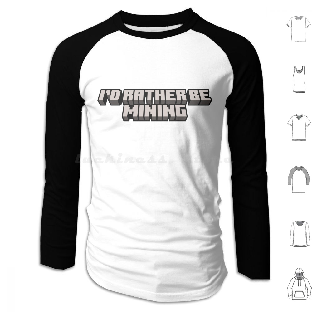 Retro Gaming Meme - Preferiría estar minería: Sudadera con capucha