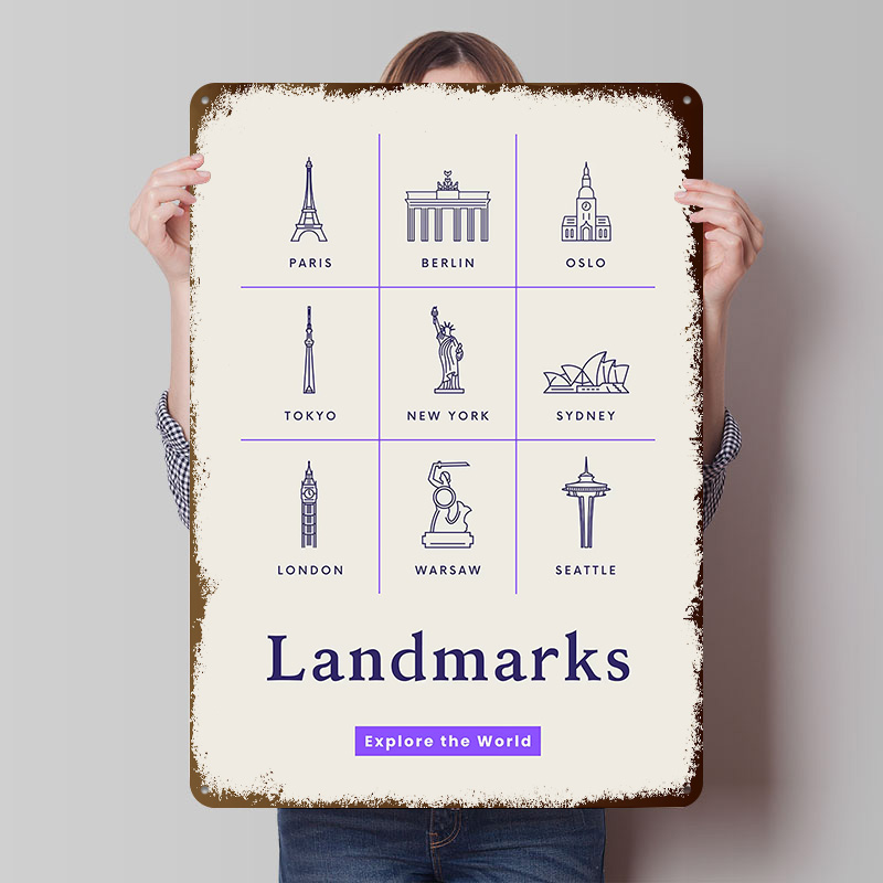 Retro Gaming Icons - Iconos de monumentos del mundo, carteles