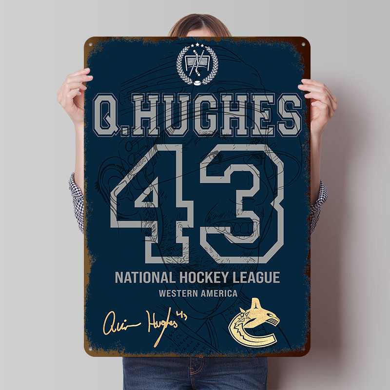 Retro Gaming Vancouver - Póster de Metal de Quinn Hughes