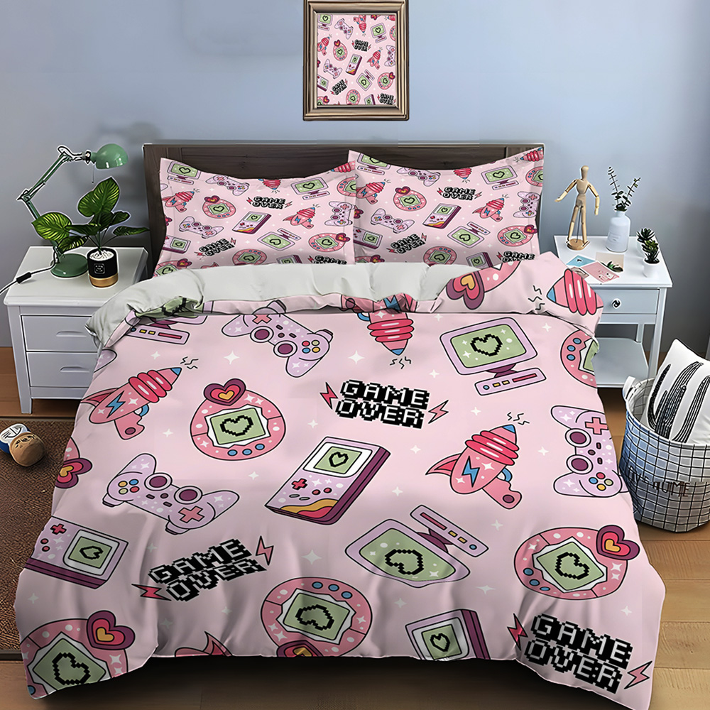 Retro Gaming Icons - Juego de Ropa de Cama con