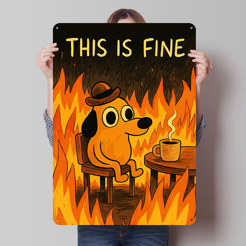 Retro Gaming Meme - Póster Metálico con Diseño de Meme