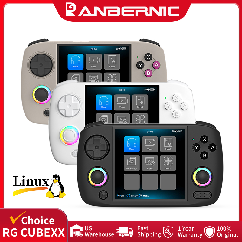 Retro Gaming Pro - ANBERNIC-consola de juegos portátil RG CubeXX,