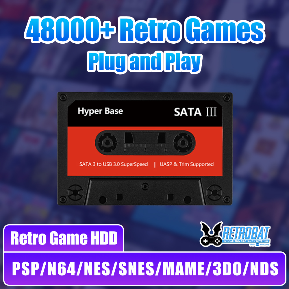 Retro Gaming Hard Drive - Disco duro de juego Batocera 500G,