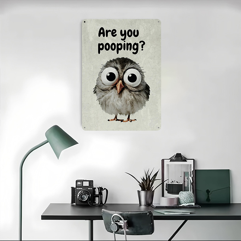 Póster de meme de baño de búho - Retro Gaming Meme reseña y precio