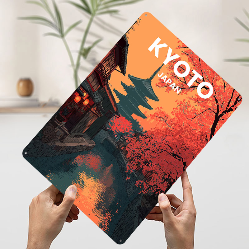 Póster Metálico de la Pagoda d - Retro Gaming Kyoto reseña y precio