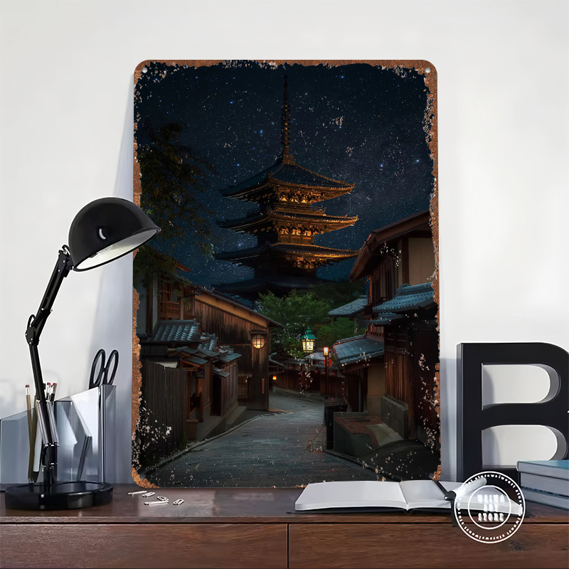 Póster de Metal de Kyoto Noctu - Retro Gaming Kyoto reseña y precio