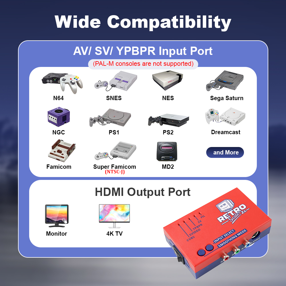 RetroScaler2x AV a HDMI ®   Co - Retro Gaming Hard Drive reseña y precio